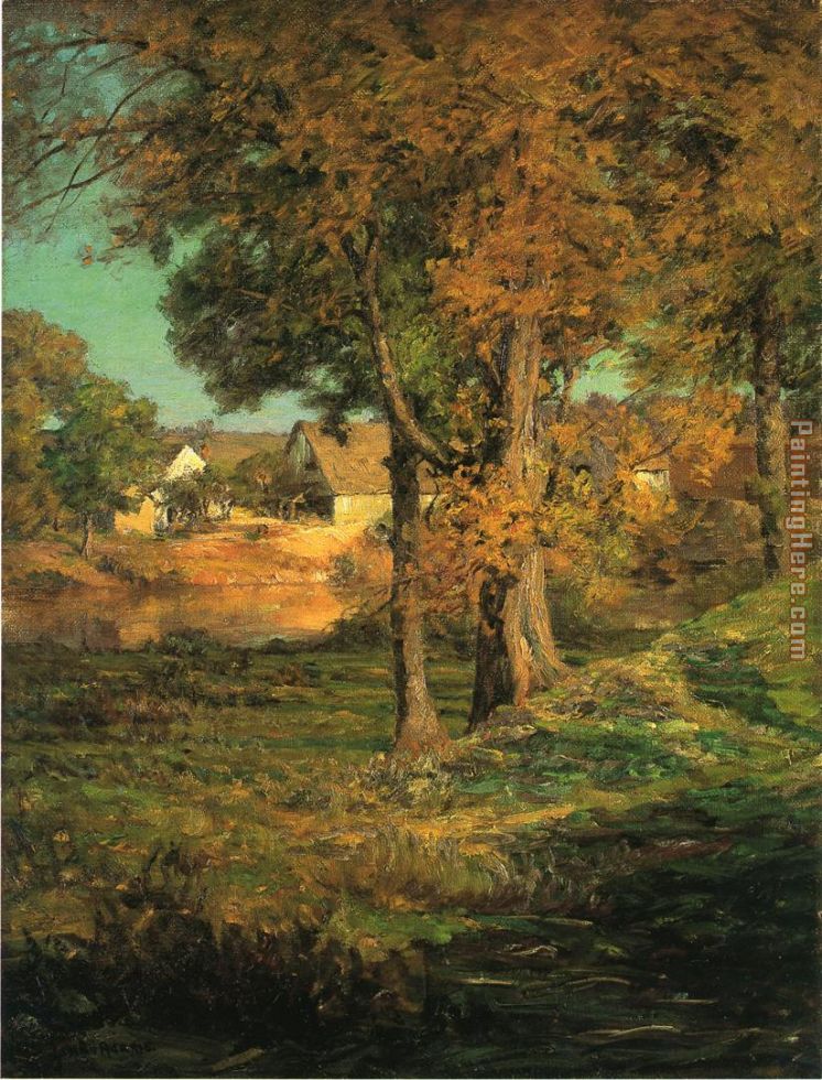 Thornberry's Pasture Brooklyn Indiana painting - John Ottis Adams Thornberry's Pasture Brooklyn Indiana art painting
